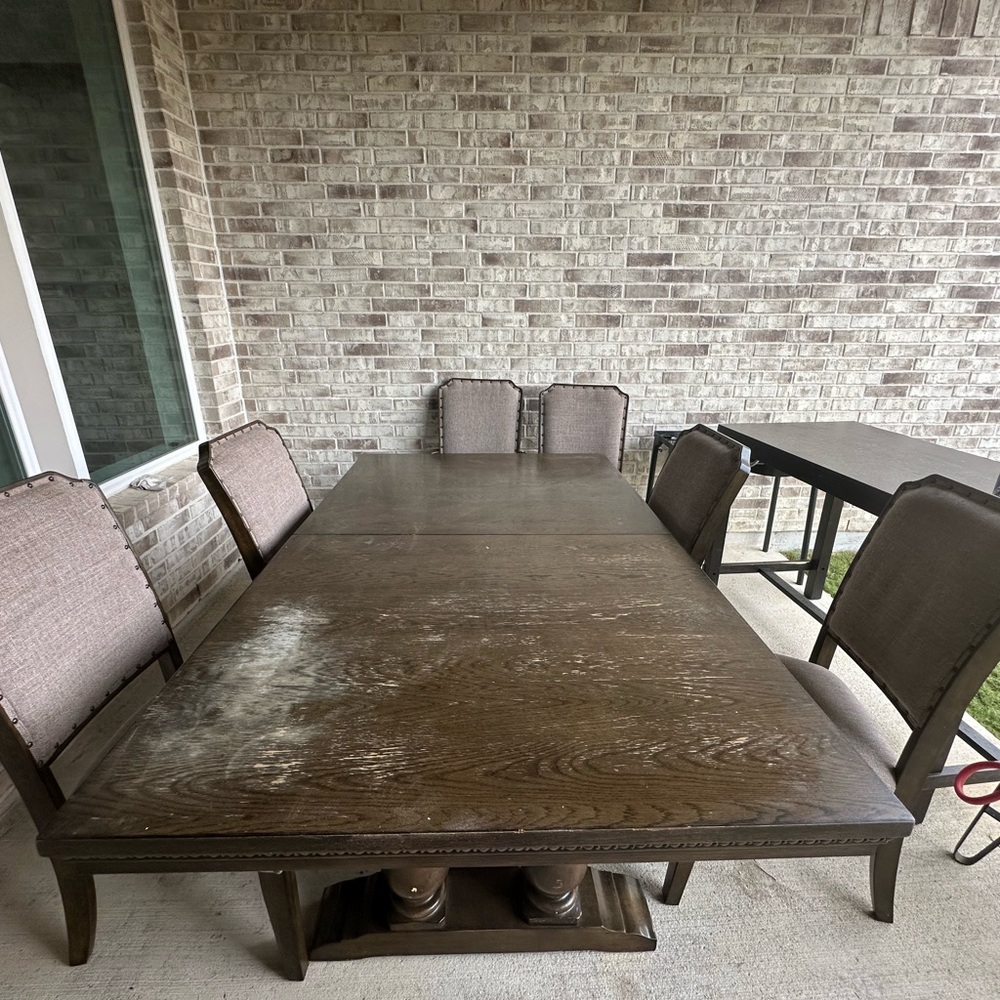 MUST PICK UP Elegant Brown Dining Table Set with Chairs